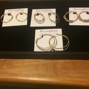 Gold tone Hoops Your choice New No Tags